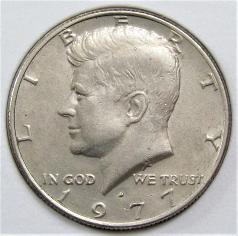 1977 D US Kennedy Half Dollar 50 Cents Coin Cover