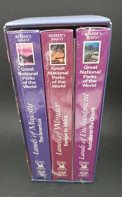 Readers Digest Great National Parks of the World, VHS 3 Tape Box Set SEALED - Image 1 of 4