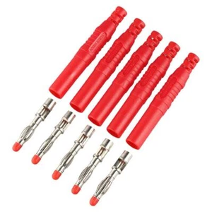 Insulated Banana Plug Connectors 4mm Banana Plugs Solder Insulated Safety - Picture 1 of 11
