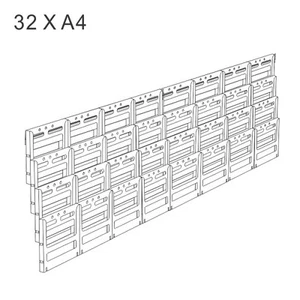 deflect-o® Lit-Loc Wall Mount Brochure / Leaflet Holder Display Unit - 32 X A4 - Picture 1 of 7
