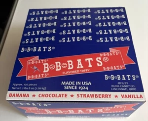 Volle versiegelte Schachtel mit 100 BB SCHLÄGERN TAFFY Süßigkeiten BASEBALL - Bild 1 von 2