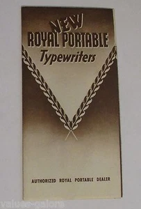 New Royal Portable Typewriters Sales Brochure With Retail Prices 1940 Copyright. - Picture 1 of 4