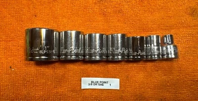 Blue Point 7 Pc Shallow SAE Socket Set 3/8” & 1/4” Dr 6 Pt 1”-5/16” - Image 1 of 4