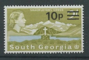 South Georgia SG28 1971 10p on 2s U/M Falkland islands - Picture 1 of 1