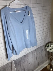 Old Navy women's blue knitted pullover in size L Sosqf NEW - Picture 1 of 5