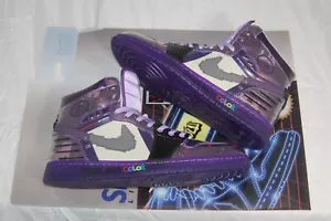 Scarpa Bull Airs personalizzata taglia 12,5 colori ragazzo originale retro gaming Atomic viola - Foto 1 di 14