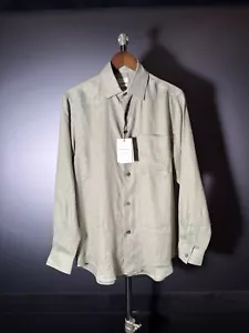 Massimo Dutti Studio - Linen Relaxed Fit Shirt | Small - Pale Khaki | $160 - Picture 1 of 9