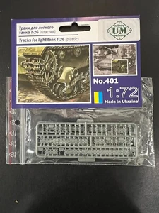 1/72 Tracks for light Tank T-26 Plastic Set - UM Uni Models 401 - Picture 1 of 3