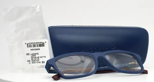 Gafas LACOSTE L2876 424 azules rectangulares de borde completo para hombre 55-15-145 B:37 - Imagen 1 de 16