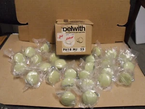 25 Vntg. Porcelain Drawer Pulls Knobs Hardware SCREWS Belwith USA #P618 - Picture 1 of 13