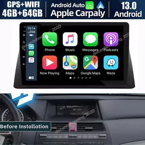 Android 13 Carplay For 2008-2013 Honda Accord 8 Car Stereo Radio 4G+64G Gps Navi - Foto 1 di 22