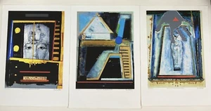 Ron Scolastico Ancient Memories 1-3 Abstract Mystical Art Prints Signed - Picture 1 of 12