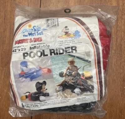 1983 Intex Wet Set Disney Mickey Mouse Pool Rider 42x29 Inflatable Float NOS - Image 1 of 4