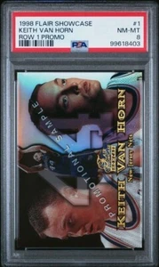 1998 Flair Showcase Keith Van Horn ROW 1 PROMO Sample #1 KVH PSA 8 NM-MT - Picture 1 of 2