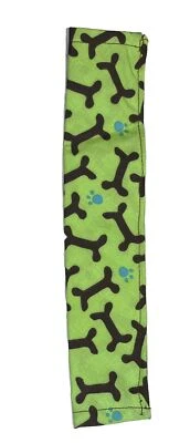 Dog Collar Cover Size Small Green Handmade Fabric Terrier 9.5" NEW - Image 1 of 4