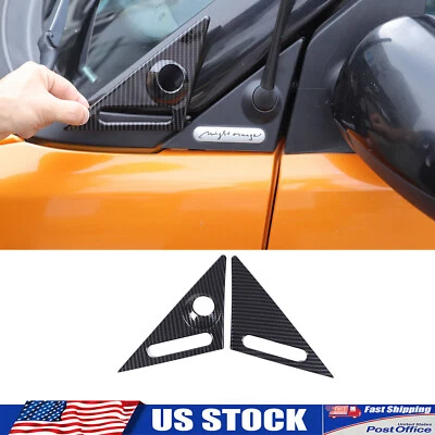 Fits 2009-2015 Smart FORTWO 451 Side view Front Flag Trim Cover ABS Carbon Fiber - Image 1 of 4