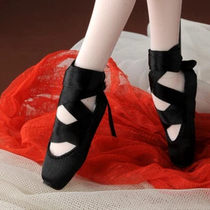 Dollmore 1/4 scale MSD ballerina Ballet Kid Doll Size - Chaco Toe Shoes (Black) - Picture 1 of 7