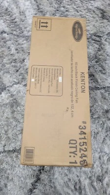 Harbor Breeze Kenton 60-in Black Integrated LED Indoor Flush Mount Ceiling Fan - Image 1 of 4