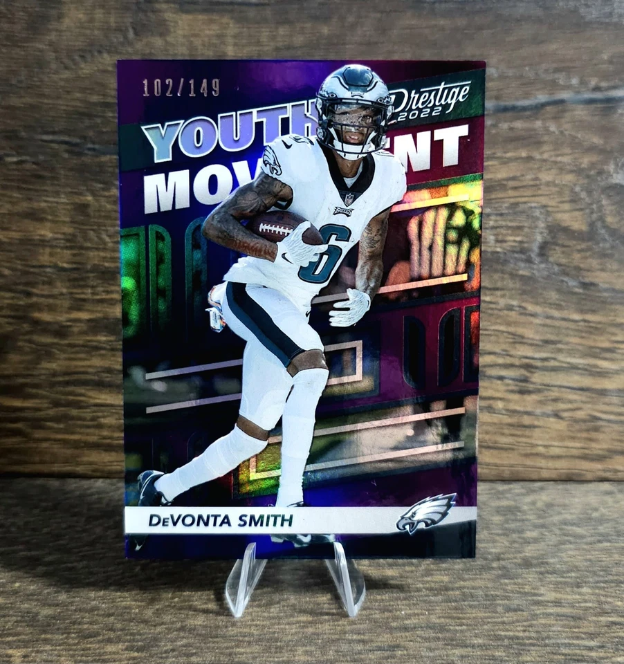 2022 Panini Prestige DeVonta Smith /149 Purple Youth Movement!! Eagles!! - Image 1 of 2