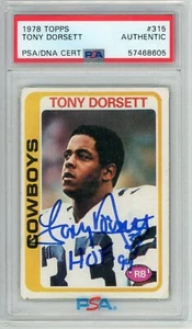 Tony Dorsett Signed Auto 1978 Topps w/HOF 94 Rookie Rc Card PSA DNA Dallas HOF - Picture 1 of 2
