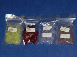 Vintage Czech Bell/Cone Flowers Pressed Glass Bead Variety 11.5mm Lot of 4 NOS - Picture 1 of 11