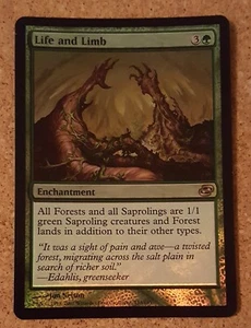 Life and Limb FOIL Green Enchantment Rare Magic MTG Planar Chaos PLC - Picture 1 of 3