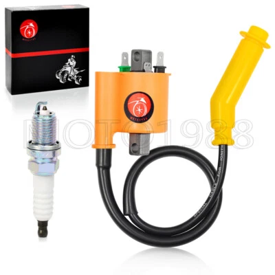 Ignition Coil & Spark Plug W/Cap for Honda ATV Rancher 420 2007-13 30510-HP5-601 - Image 1 of 4
