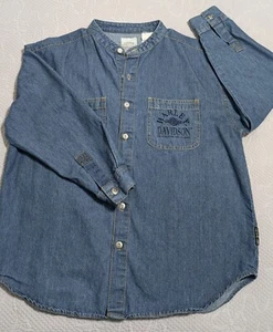 Camisa vaquera vintage Harley Davidson para mujer mediana doble bolsillo bordada - Imagen 1 de 9