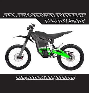 TALARIA STING Brushed Green White Graphics Stickers Kit Wrap Skin Decals Set - Bild 1 von 2