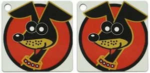 3dRose Cute Small Dog Dachshund in Red Circle Key Chain 2 Pack New Free Ship - Picture 1 of 1
