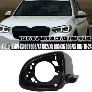 Left Side Mirror Support Trim Ring Frame For BMW G01 X3 G02 X4 G05 X5 G06 X6 . - Foto 1 di 10