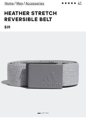 Cinturón reversible elástico brezo Adidas para hombre Foto 1 de 3