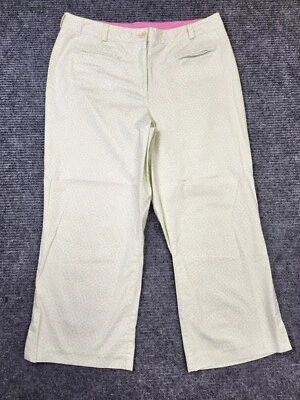 Sigrid Olsen Size 12 Women's Spring Green Cropped Pants Cotton Nylon Spandex  - Image 1 of 4