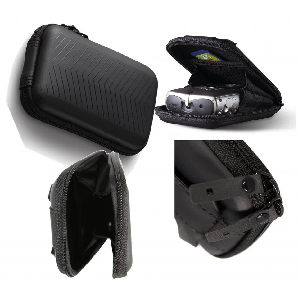 Compact Hard Shell Case Universal Holder Zip Up Bag Digital Camera Phone MP3 NEW - Image 1 of 4