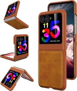 Case for Moto Razr Plus 2023 5G with Premium Leather Shockproof Protective Cover - Picture 1 of 8