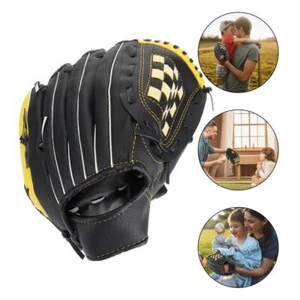 1Pc Baseball Glove Softball Sports Glove Protective Glove (Yellow Black) - Picture 1 of 12