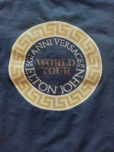 NWOT VINTAGE Elton John THE ONE WORLD TOUR Gianni Versace Shirt Adult L Made USA - Picture 1 of 10