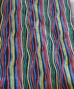 Retro Fabric Blank Quilting Ray Gun Wavy Stripe Black Cotton Flannel 1.5ydx45"  - Picture 1 of 8