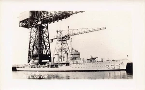 USS Aylwin DD355 Farragut-Class Destroyer US Navy Ship 1940s Real Photo postcard - Picture 1 of 2