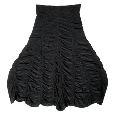 Falda midi acanalada negra vintage años 90 Y2K Joseph Ribkoff talla 8 elástica Foto 1 de 4