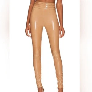 Neu mit Etikett Camila Coelho Taurus hoch taillierte Leggings Carmel "Patent" Größe S - Bild 1 von 9