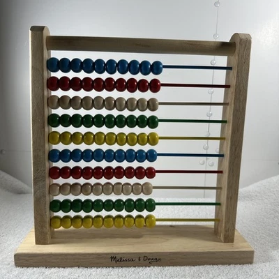 Juguete educativo clásico de madera con 100 cuentas MELISSA & DOUG ábaco Foto 1 de 4