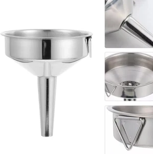 Stainless Steel Funnel With Hook Kitchen Filling Metal Hopper Small or Large* - Bild 1 von 5