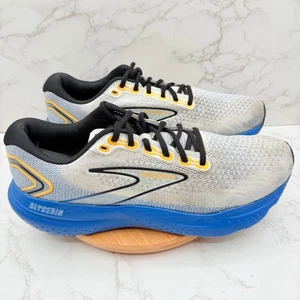 Brooks Glycerin 21 Men Running Shoes White Blue Yellow Athletic Sneakers Size - Picture 1 of 9