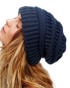 Womens Satin Lined Winter Beanie Hats Cable Knit Beanie for Men Silk Lining T... - Picture 1 of 7
