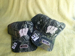 NWT'S VINTAGE OOP LADIES FIT MOSSY OAK CAMO WOMENS WISCONSIN BADGERS STRAPBK CAP - Picture 1 of 12