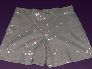 EPC Carven City Shorts Black White Tailored Houndstooth Pink 40 - Picture 1 of 13