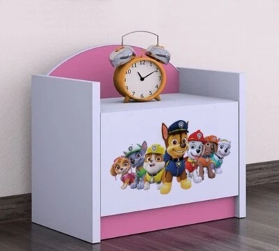 Comodino BDW/molti colori - UN SEMPLICE COMODINO, SUPER CANI PAW - Immagine 1 di 4