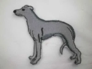 Greyhound Dog Standing Pose Iron On Patch 3 Inch - Picture 1 of 1