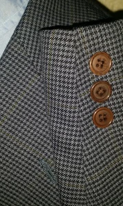 50R BIG Nautica Check Orange Blue Tweed Sport Coat Jacket Blazer WOOL - Picture 1 of 7